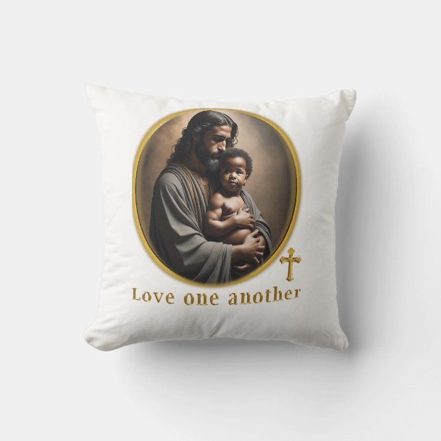 Coussin Aimez les uns les autres (Recto)