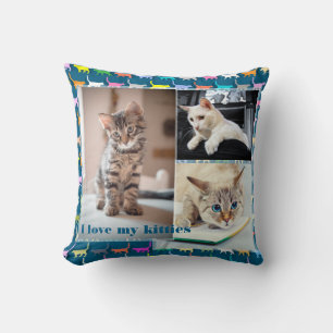 Coussin Aimez Mes Chatons Personnaliser 3 Photos Impressio
