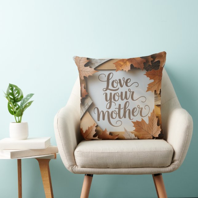 Coussin Aimez votre mère Luxury Fall Leaves Premium Art (Chaise)