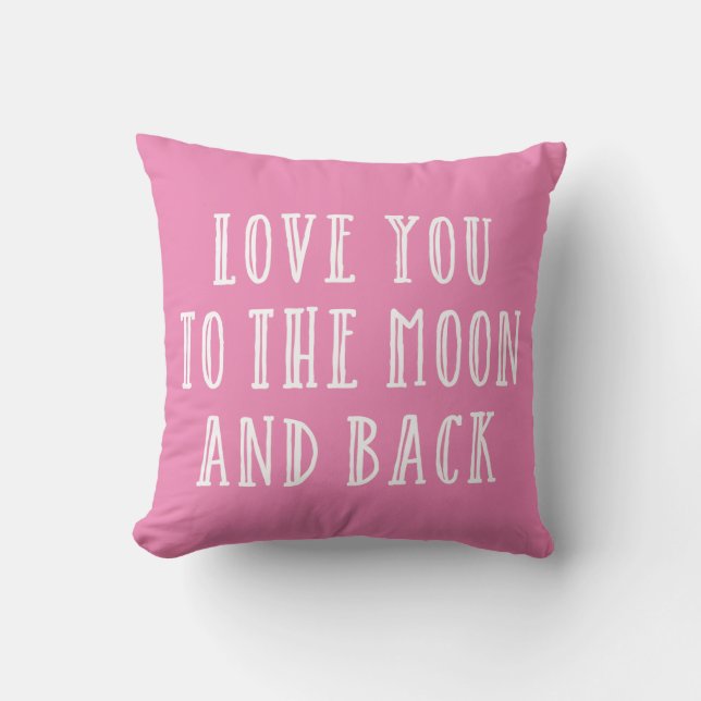 Coussin Aimez-vous à la lune et au dos (Recto)