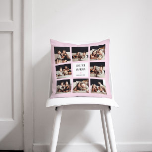 Coussin Aimez-vous grand-mère   Photo Collage Texte manusc