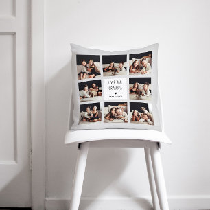Coussin Aimez-vous grand-père Photo Collage Texte manusc