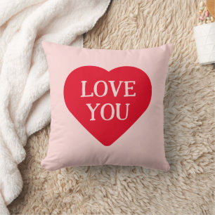 Coussin Aimez-vous le coeur rouge
