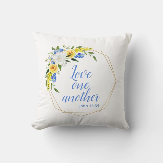Coussin Aimez-vous les uns les autres  (Recto)
