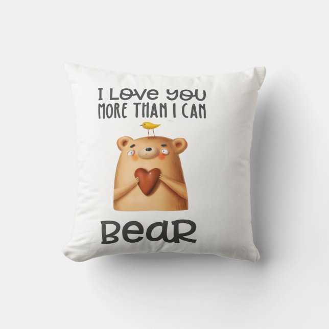 Coussin Aimez-vous plus Ours (Recto)