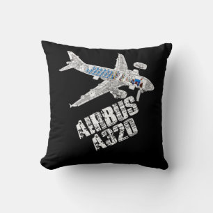 Coussin Airbus A320 jet airplane cutaway avigi