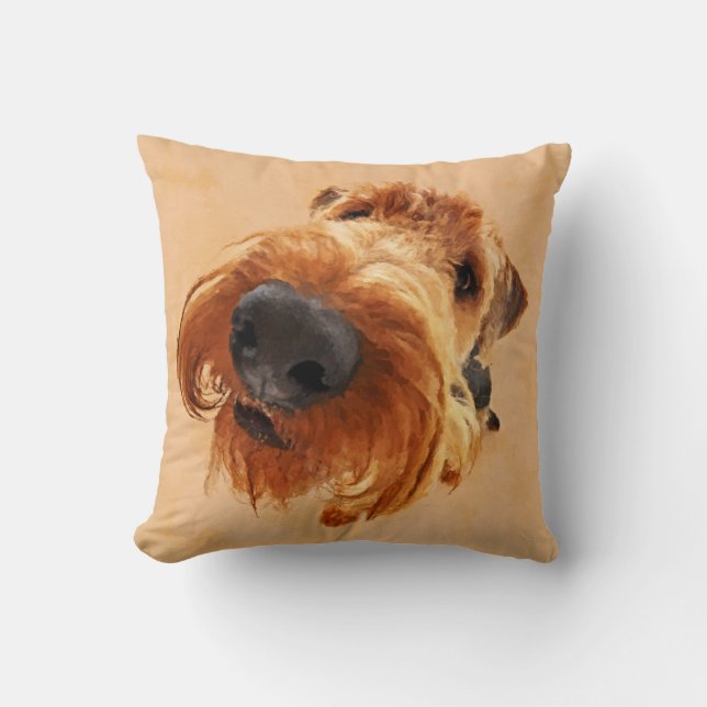 Coussin Airedale drôle Terrier (Recto)