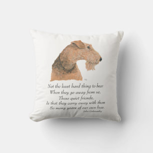 Coussin Airedale, Welsh, Lakeland Terrier Souvenir