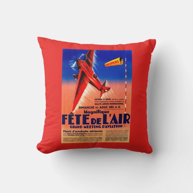 Coussin Airshow comportant le courrier promotionnel de (Recto)