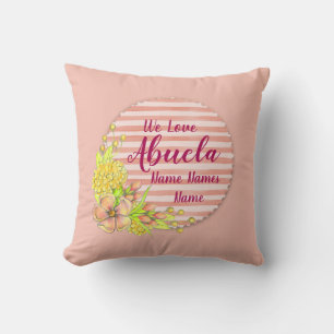 Coussin Ajouter des noms Changer Abuela We Love Grand-mère