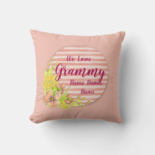 Coussin Ajouter des noms Changer Grammy We Love Grand-mère