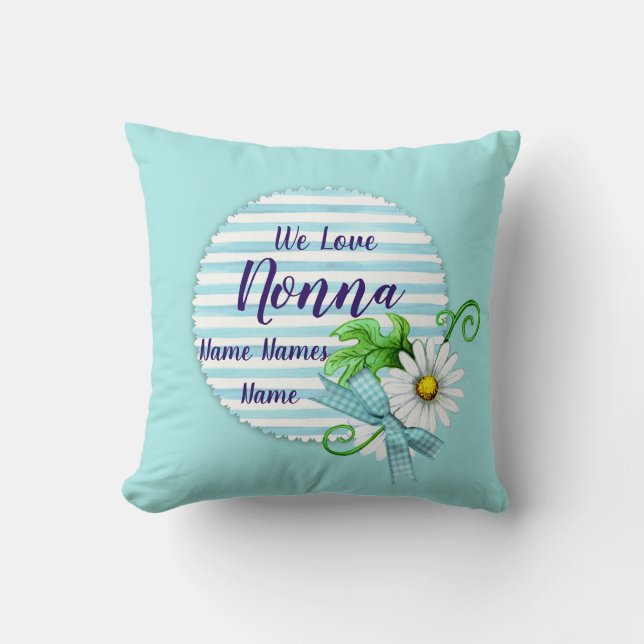Coussin Ajouter des noms Changer Nonna We Love Grand-mère  (Recto)