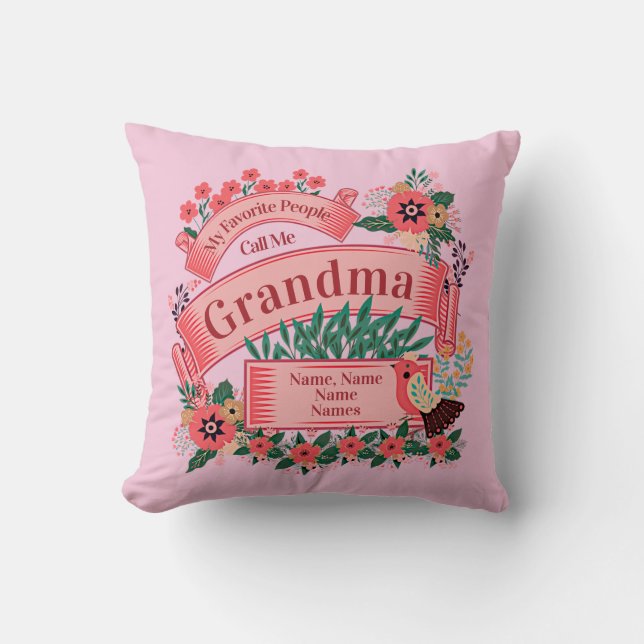 Coussin Ajouter des noms Changer tout le texte favori Les  (Recto)