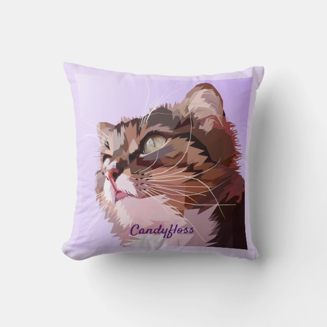 Coussin Ajouter facilement votre photo de chat (Recto)