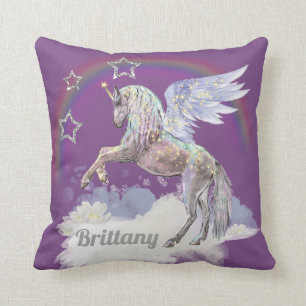 Coussin Ajouter le nom Imaginaire Unicorn home décor couss