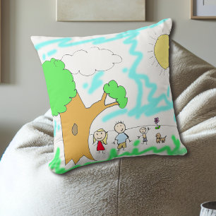 Coussin Ajouter l'oeuvre de votre enfant à cette oeuvre