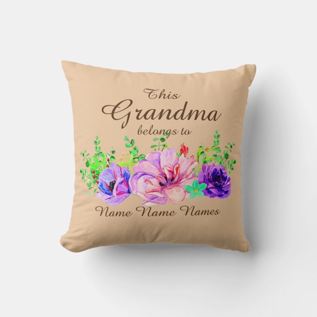 Coussin Ajouter ou modifier des noms - Cette grand-mère ap (Recto)