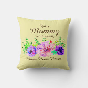 Coussin Ajouter ou modifier des noms - Cette maman est aim
