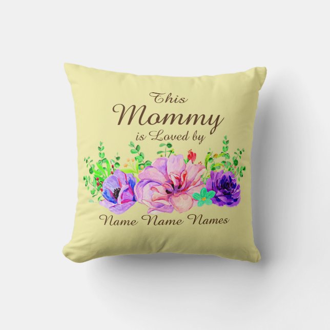 Coussin Ajouter ou modifier des noms - Cette maman est aim (Recto)