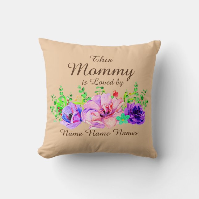 Coussin Ajouter ou modifier des noms - Cette maman est aim (Recto)