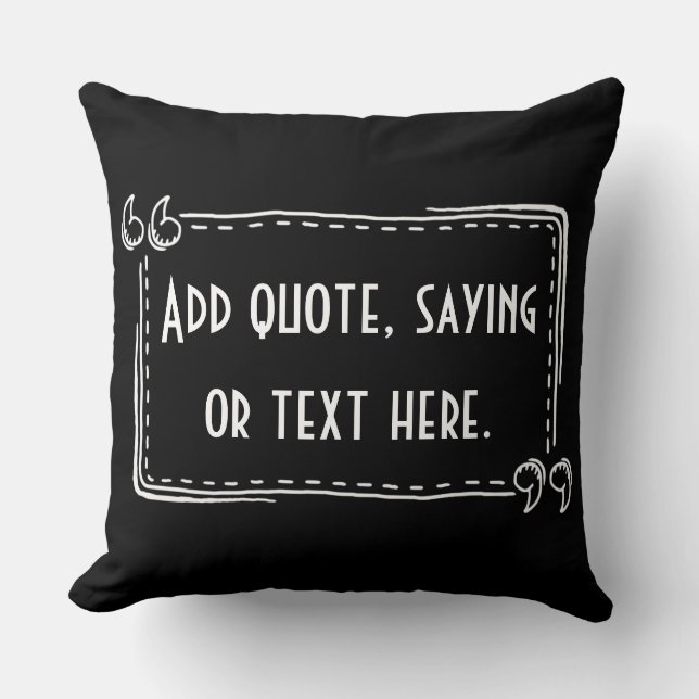 Coussin Ajouter Un Devis, Dire Ou Texte .Coussin Personnal (Recto)