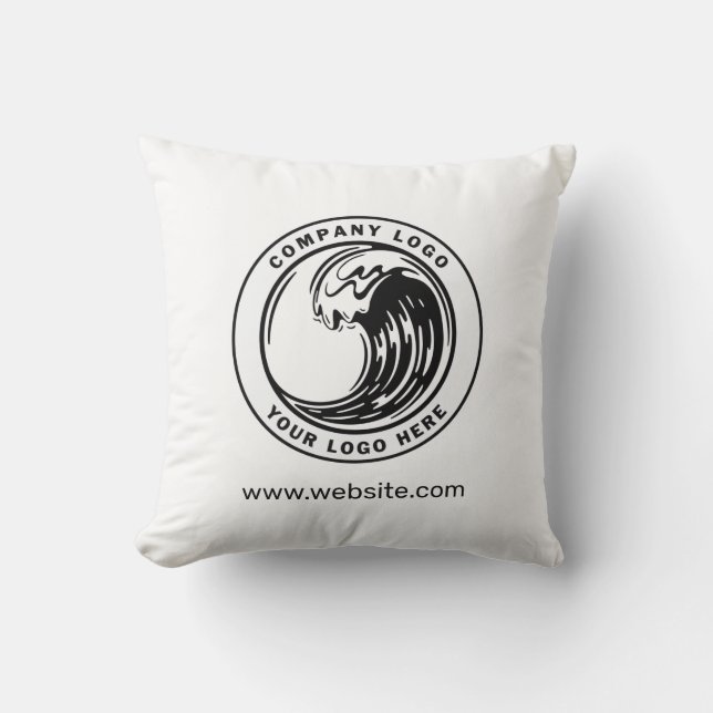 Coussin Ajouter un logo de marque et l'adresse du site Web (Recto)