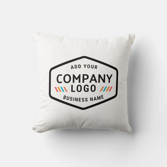 Coussin Ajouter un logo d'entreprise personnalisé Afficher (Recto)