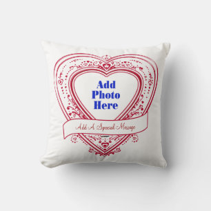 Coussin Ajouter Un Message Spécial Photo Red Hearts