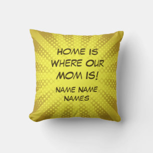 Coussin Ajouter un nom Changer le texte d'origine où maman