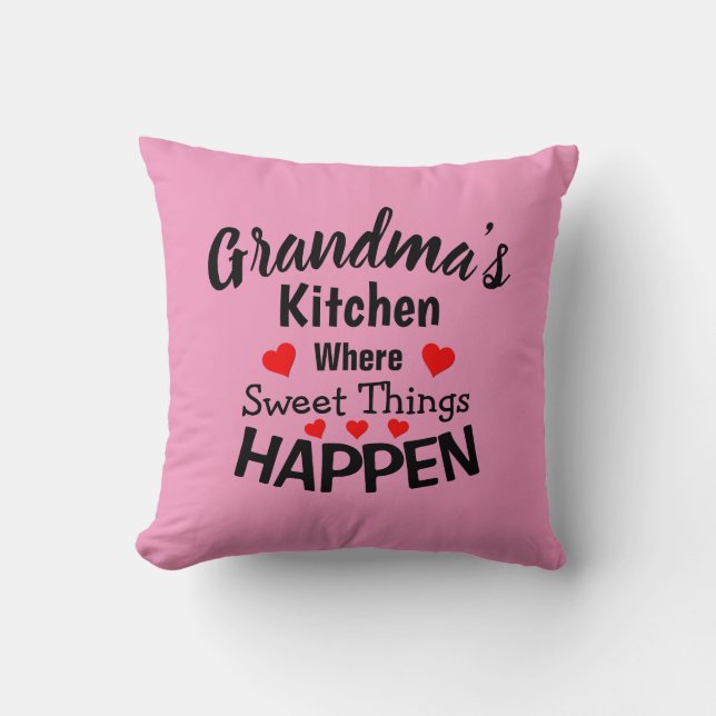 Coussin Ajouter un nom Changer tout le texte grand-mas cui (Recto)