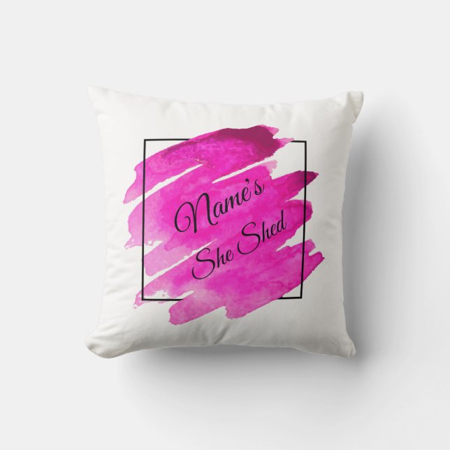 Coussin Ajouter un nom Modifier le texte Elle Shop Mauve B (Recto)