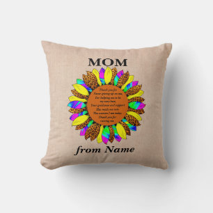 Coussin Ajouter un nom Modifier le texte Fête des mères Lé