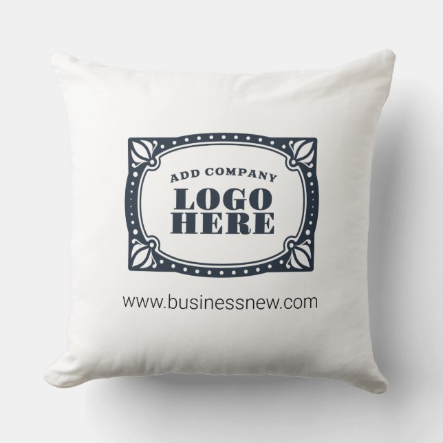 Coussin Ajouter votre marque commerciale logo et site Web  (Recto)