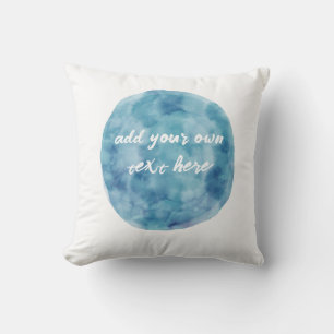 Coussin ajouter votre propre design d'aquarelle en cercle