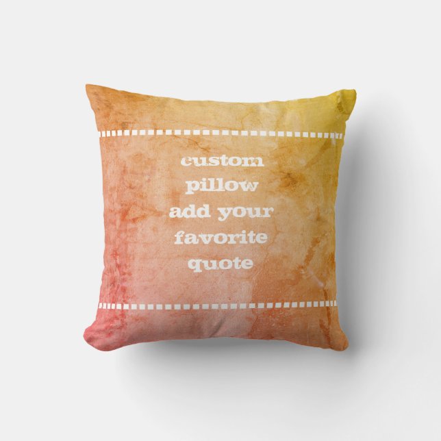 Coussin ajouter votre propre devis aquarelle abstraite ave (Recto)