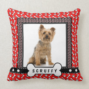 Coussin Ajoutez un portrait mignon de votre propre chien