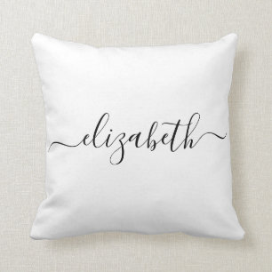 Coussin Ajoutez votre blanc   simple nommé d'écriture