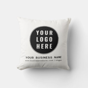 Coussin Ajoutez votre logo d'entreprise et votre adresse d