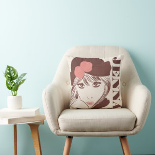 Coussin Ajoutez votre nom Fashion Girl