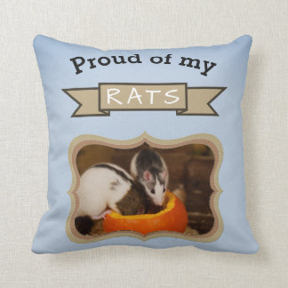 Coussin Ajoutez votre rat de photo de rats d'animal