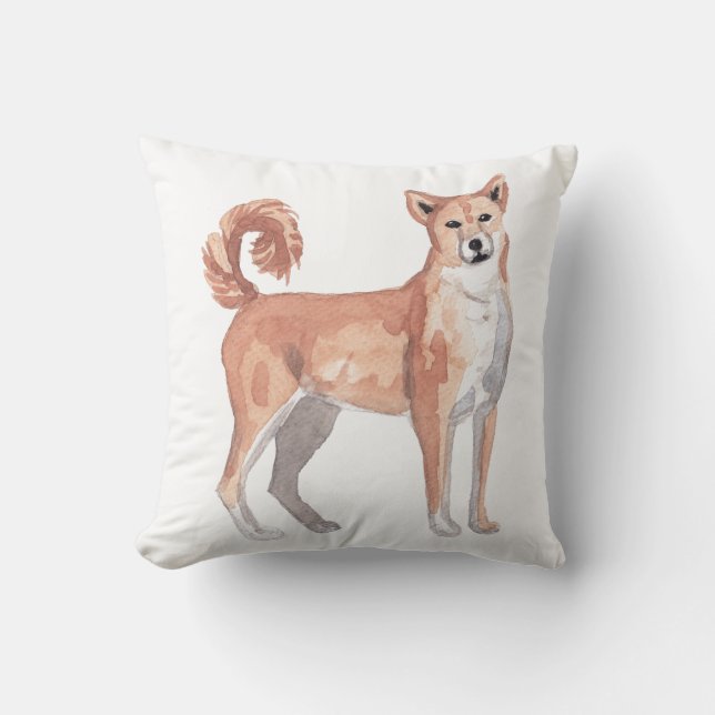 Coussin Akita Dog aquarelle peinture de l'art (Recto)