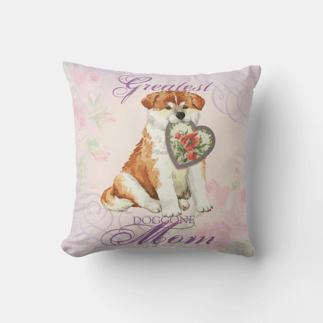 Coussin Akita Heart Maman (Recto)