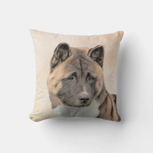 Coussin Akita Peinture - Cute Original Chien Art
