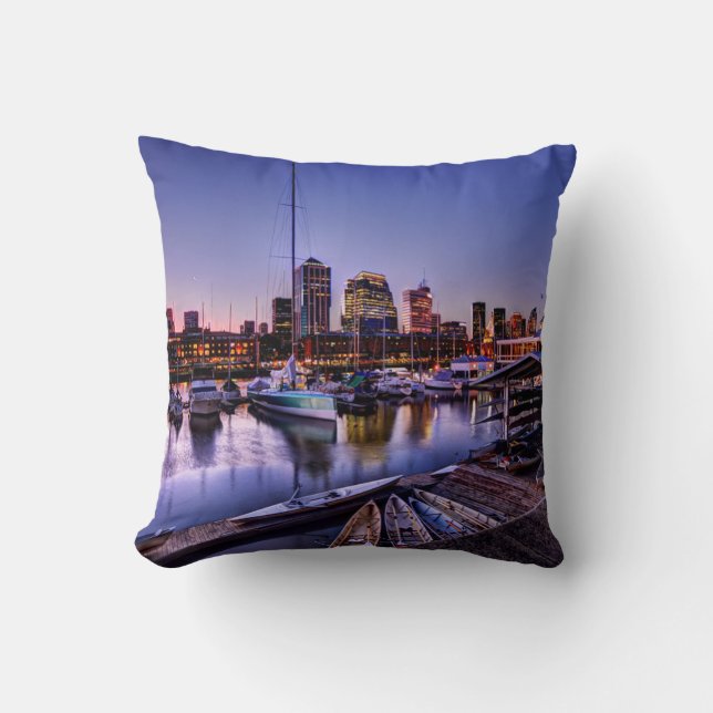 Coussin Al Atardecer - canoës de Canoas au coucher du (Recto)