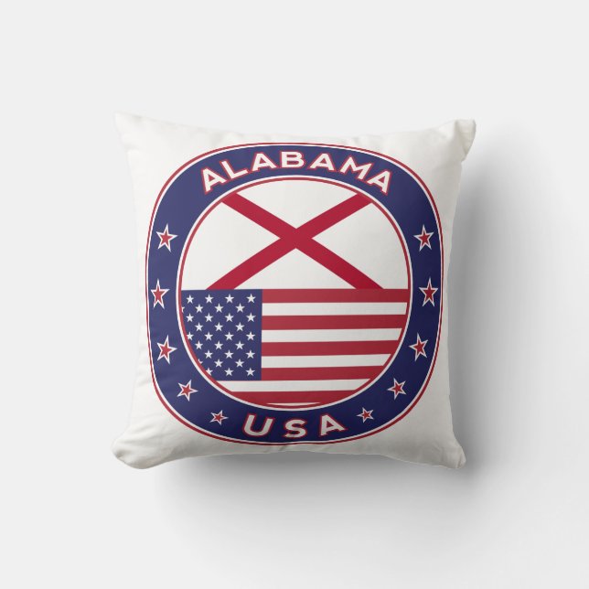 Coussin Alabama, États-Unis, Alabama (Recto)