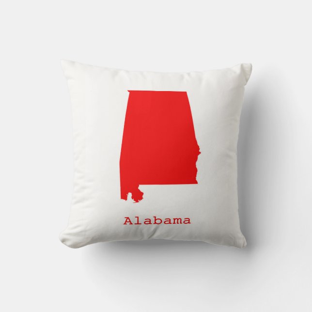 Coussin Alabama minimal États-Unis (Recto)