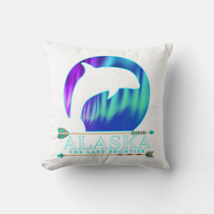 Coussin Alaska State Pride Alaska Northern Lights Alaskan