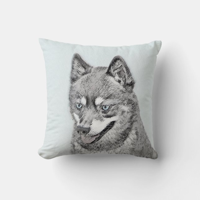 Coussin Alaskan Klee Kai Peinture - Cute Original Chien Ar (Recto)