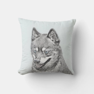 Coussin Alaskan Klee Kai Peinture - Cute Original Chien Ar