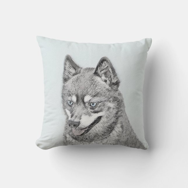 Coussin Alaskan Klee Kai Peinture - Cute Original Chien Ar (Recto)